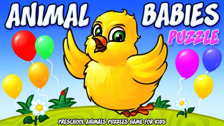 【美版】Animal Babies Puzzle – Top Wooden Preschool Animals Learning Children Kindergart