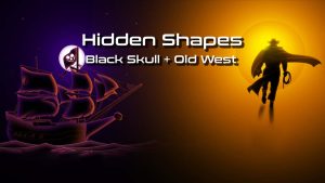 【美版】隐藏形状黑色头骨+旧西部 Hidden Shapes: Black Skull + Old West