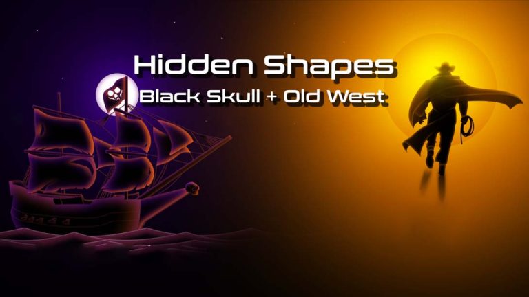 【美版】隐藏形状黑色头骨+旧西部 Hidden Shapes: Black Skull + Old West